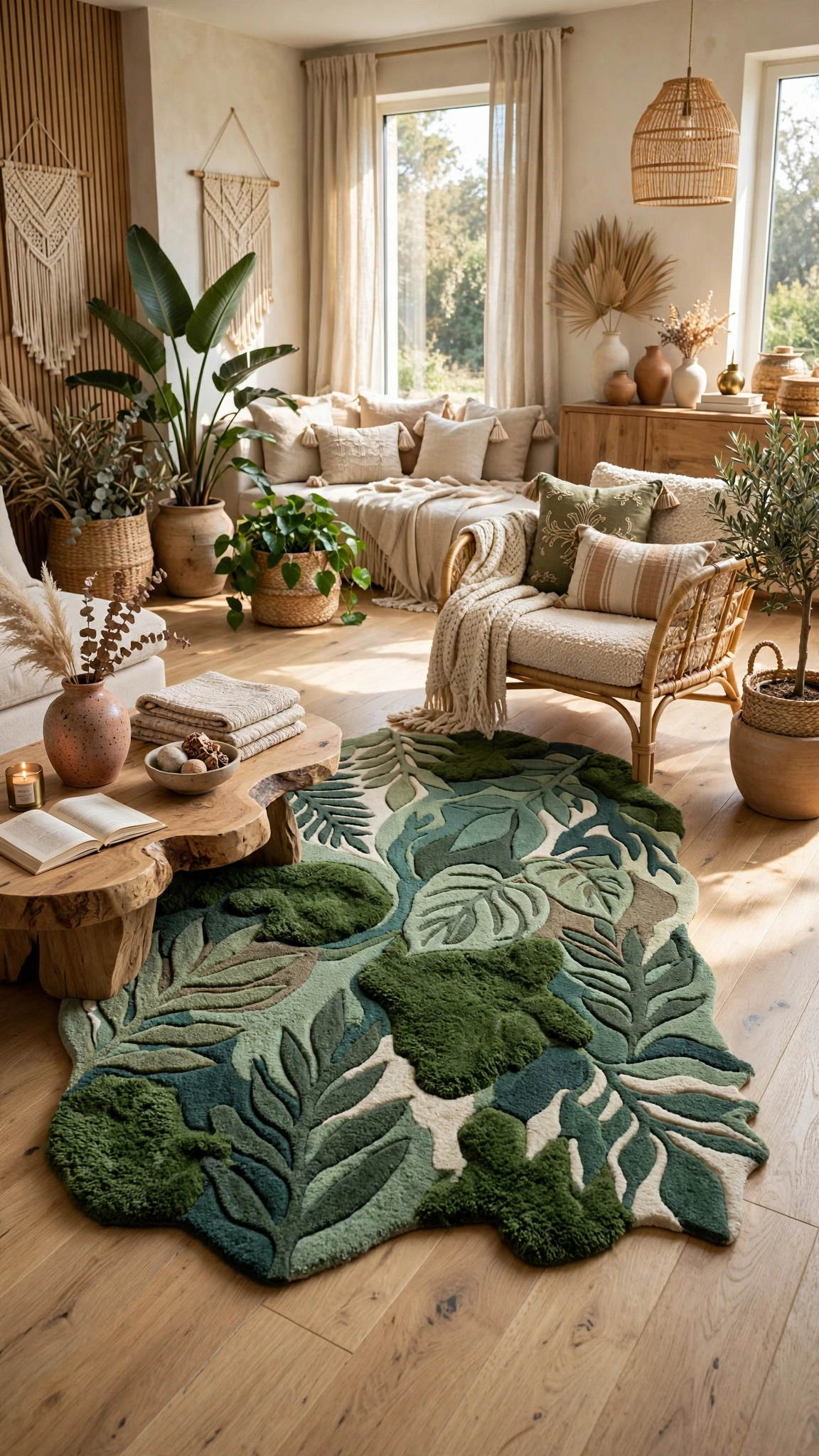 Nature inspired leaf carpet